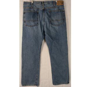 American Eagle Relaxed Straight Leg Jeans Mens 38x32 Blue Denim 100% Cotton AEO